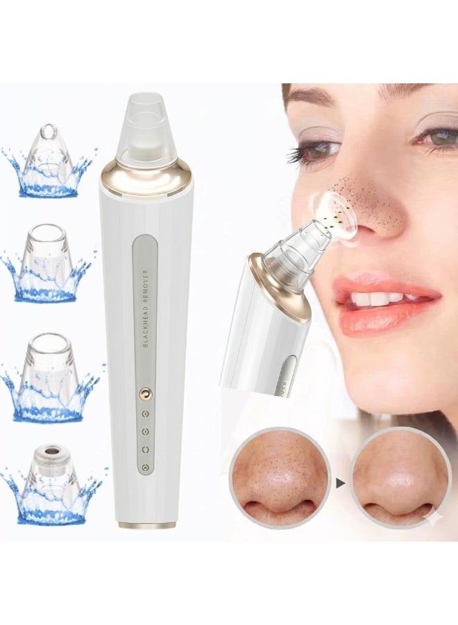 Woofixer Electric Blackhead Remover Vacuum, Pore Cleaner Tool with 4 Suction Heads, Facial Deep Cleaning Device for Nose & T-Zone, USB Rechargeable - Image 1