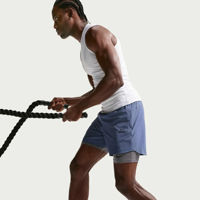 Nike Grey Men's Pro Dri-FIT Fitness Shorts for Men | Best Price UAE