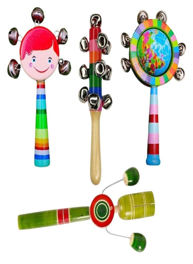 SubiMouIQ Baby Rattle Gift Set - Vibrant & Engaging Toys for Newborns | Colorful Textures, Rattling Sounds & Easy Grasp Design | Enhances Sensory Development & Curiosity | Perfect Baby Gift - Made in India (PACK 4) - Image 1
