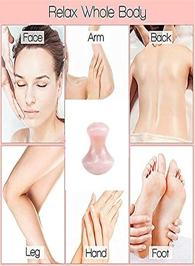 GEMTUB Natural Rose Quartz Gua Sha Stone Massage Tool - Mushroom Shape for Microcirculation, Radiance Boost, Anti-Aging, Wrinkle Prevention, and Toxin Removal - Image 3
