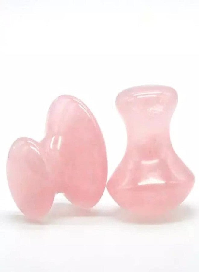 GEMTUB Natural Rose Quartz Gua Sha Stone Massage Tool - Mushroom Shape for Microcirculation, Radiance Boost, Anti-Aging, Wrinkle Prevention, and Toxin Removal - Image 2