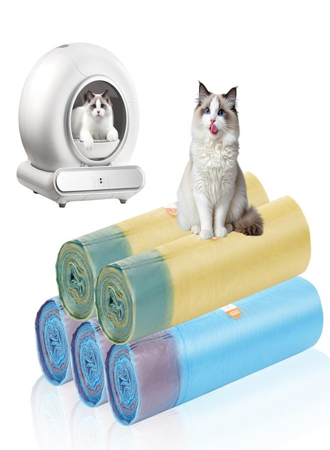 OGNWFUNK 5 Rolls Litter Bags Compatible with Petcove – 18 x 16 in Durable Automatic Litter Box Bags, Strong Kitty litter box liners for Easy, Mess-Free Disposal - Image 1