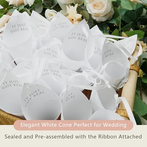Rainbow Pana RainbowPana 30 Pack Biodegradable Confetti with Pre-assembled Hanging Cones | Cones & Ribbon + Dried Flower Petals | Wedding Confetti, Dried Real Flower Petals | Wedding Send-Off Ideas - Image 5