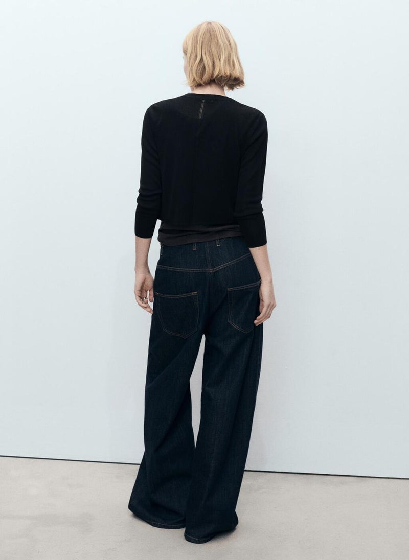 MANGO Knitted Cropped Cardigan  - Image 2
