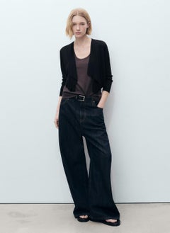 MANGO Knitted Cropped Cardigan  - Image 5