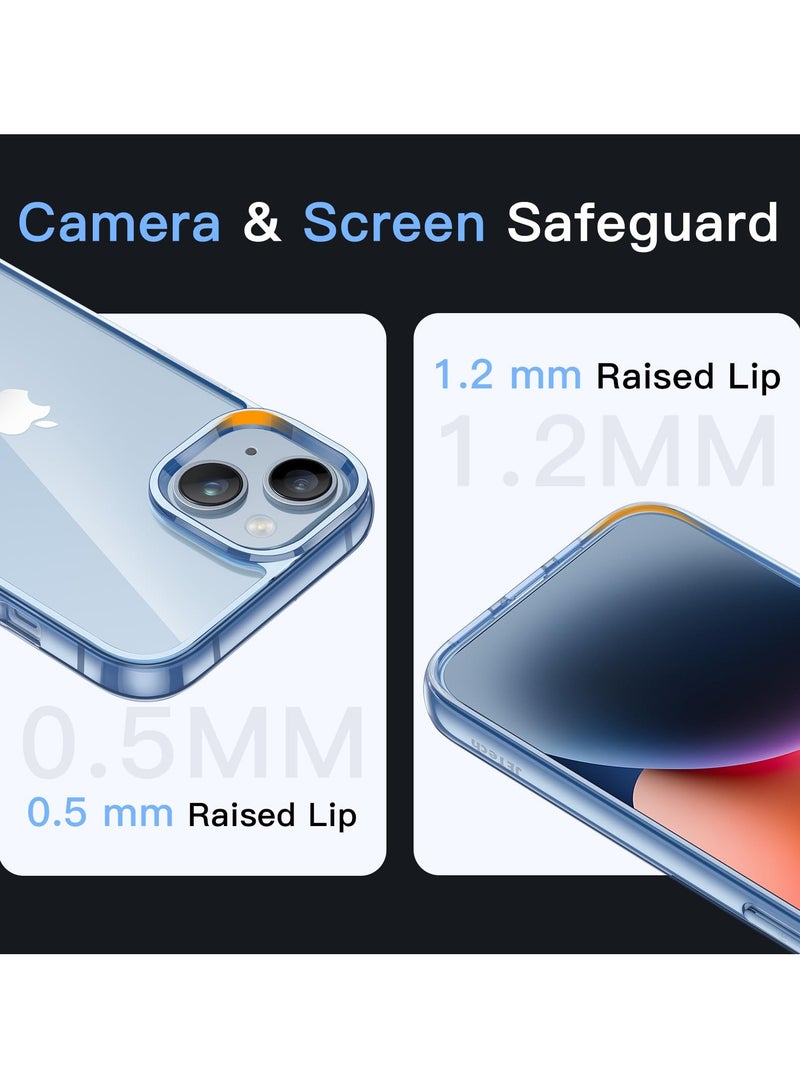 جي تيك حافظة لهاتف آيفون 14 بلس 6.7 بوصة غير صفراء مقاومة للصدمات غطاء خلفي مضاد للخدش شفاف خلفي سييرا بلو - Image 5