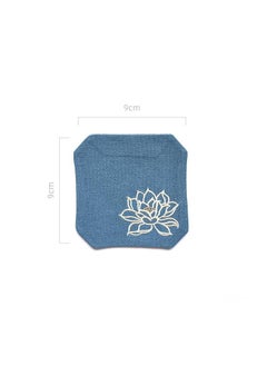 Y&D Chinese Style Cotton Linen Retro Water Absorbing Double Layer Thickened Cup Holder Fabric Embroidered Tea Cup Pad Fabric Art Cup Pad  - Image 2