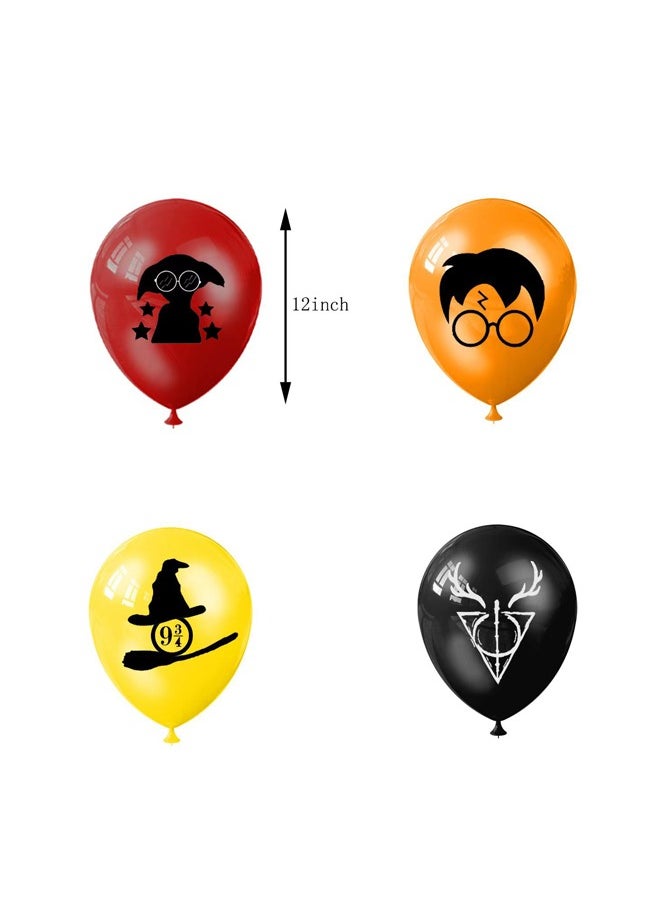 Zeemey - Harry Potter Balloon Set with Happy Birthday Banner,Cake Topper,Perfect for Graduation Baby Shower Birthday Bachelorette Party Backdrop Decoration,Suitable for Indoor and Outdoor - Image 1