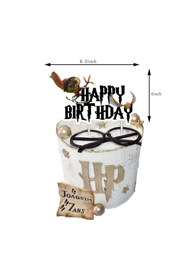 Zeemey - Harry Potter Balloon Set with Happy Birthday Banner,Cake Topper,Perfect for Graduation Baby Shower Birthday Bachelorette Party Backdrop Decoration,Suitable for Indoor and Outdoor - Image 1