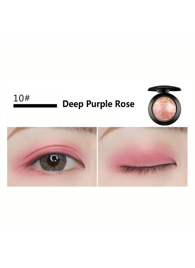 Mallofusa - Mallofusa Single Baked Eye Shadow Powder Palette in Shimmer 15 Metallic Colors Optional (Night Rose) - Image 1