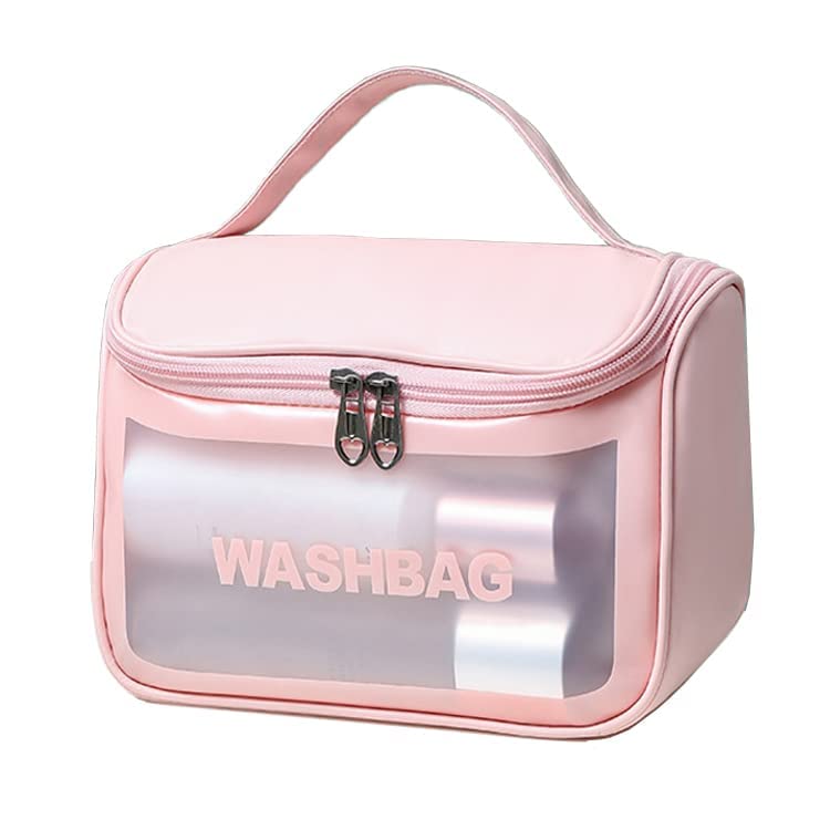 Atipriya Multi Functional Large Cosmetic Bag with Hook for Travel Makeup Organizer Cosmetic Pouch Household Grooming Kit Makeup Wash Bag for Women, Pack of 1 - Image 1