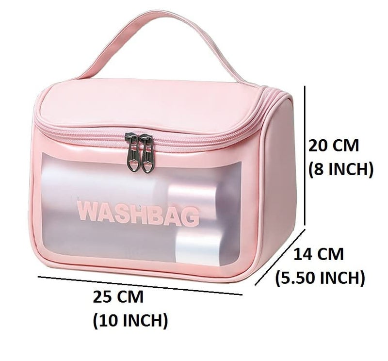 Atipriya Multi Functional Large Cosmetic Bag with Hook for Travel Makeup Organizer Cosmetic Pouch Household Grooming Kit Makeup Wash Bag for Women, Pack of 1 - Image 4