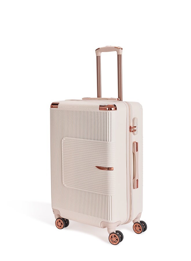 LIMRA Luggage set 5 pieces travel Bags with a distinctive design from limra Beige Color  - Image 3