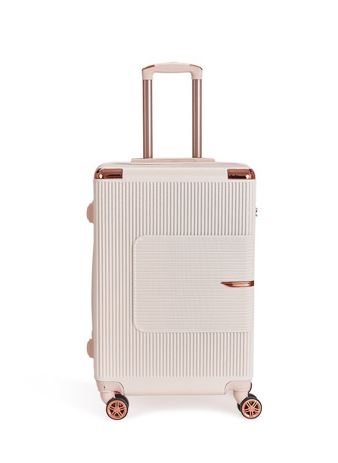 LIMRA Luggage set 5 pieces travel Bags with a distinctive design from limra Beige Color  - Image 4