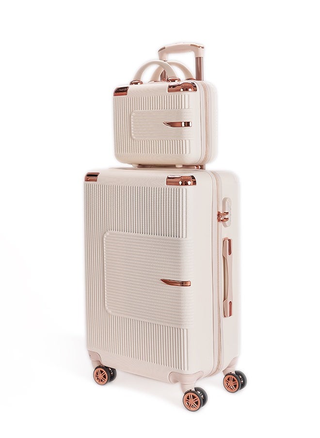 LIMRA Luggage set 5 pieces travel Bags with a distinctive design from limra Beige Color  - Image 2