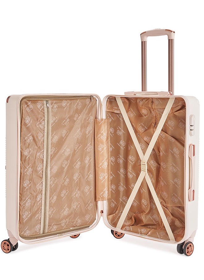 LIMRA Luggage set 5 pieces travel Bags with a distinctive design from limra Beige Color  - Image 5