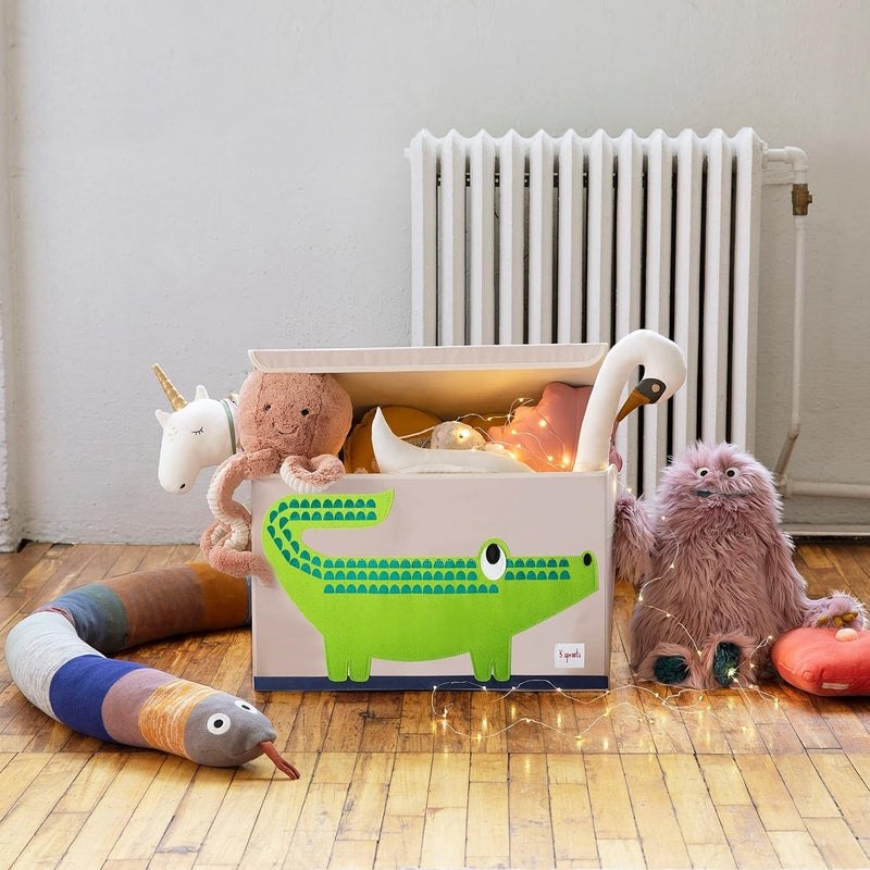 3 Sprouts Kids Toy Chest - Storage Trunk for Boys and Girls Room, Crocodile - Image 5