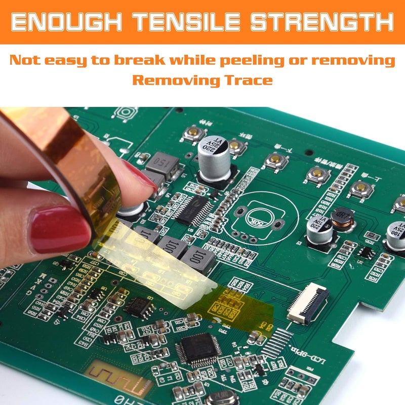 FEPITO 4 Rolls Heat Tape for Heat Press Resistant Temperature Polyimide Tape,Ideal Solution for Heat Transfer,Sublimation,Heat Vinyl Press,3D Printing Electronics,Soldering,Circuit Board and More - Image 5