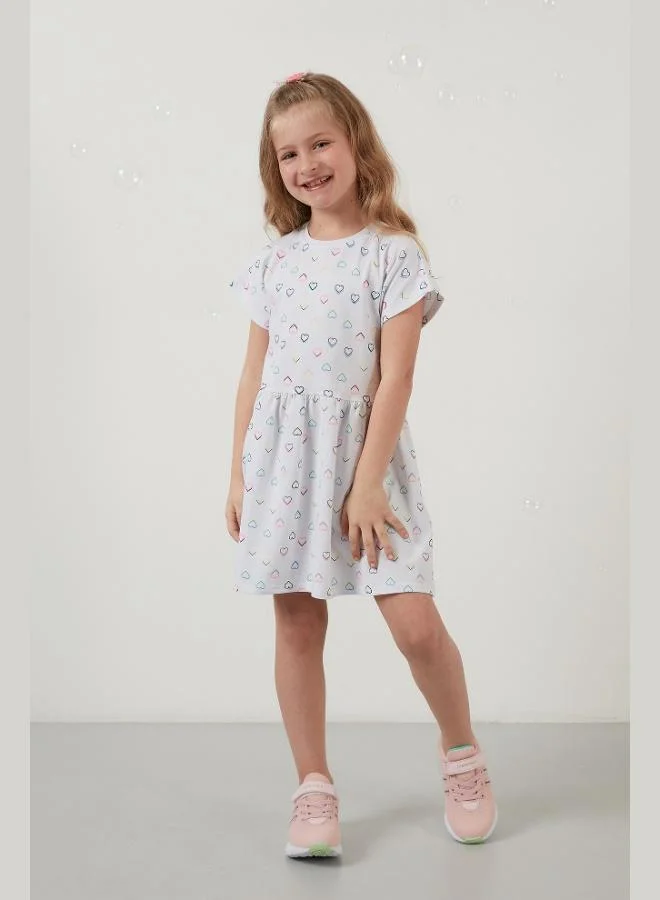 Lela Lela Cotton Printed Short Sleeve Girl's Dress DRESS 6189362