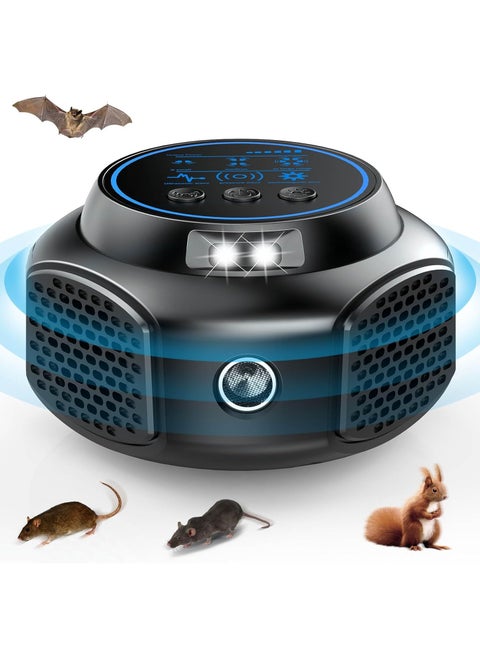 Rodent Repellent Ultrasonic - Upgraded Mouse Squirrels Mice Rats Repellent with 3 Wave Working Modes and Flashing Light