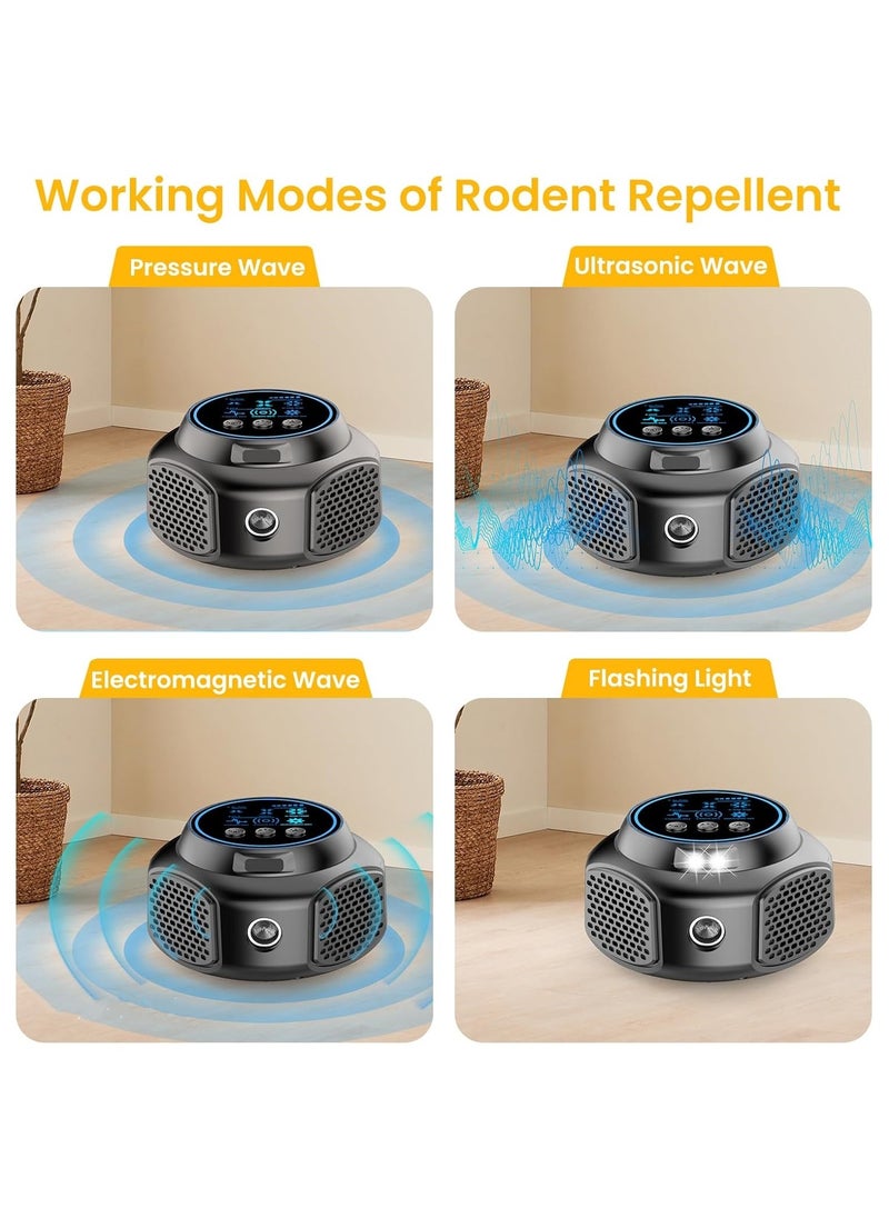 Ru syanl - Rodent Repellent Ultrasonic - Upgraded Mouse Squirrels Mice Rats Repellent with 3 Wave Working Modes and Flashing Light - Image 1