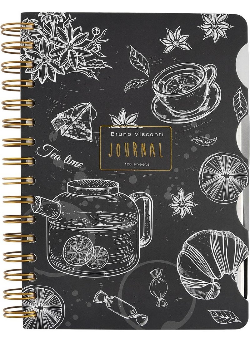 Bruno Visconti - Spiral Notebook A5 with 4 Bookmarks, Set of 30. Striped, Make 30. Striped, Make 30. Dotted, Build 30. Straight - Image 1