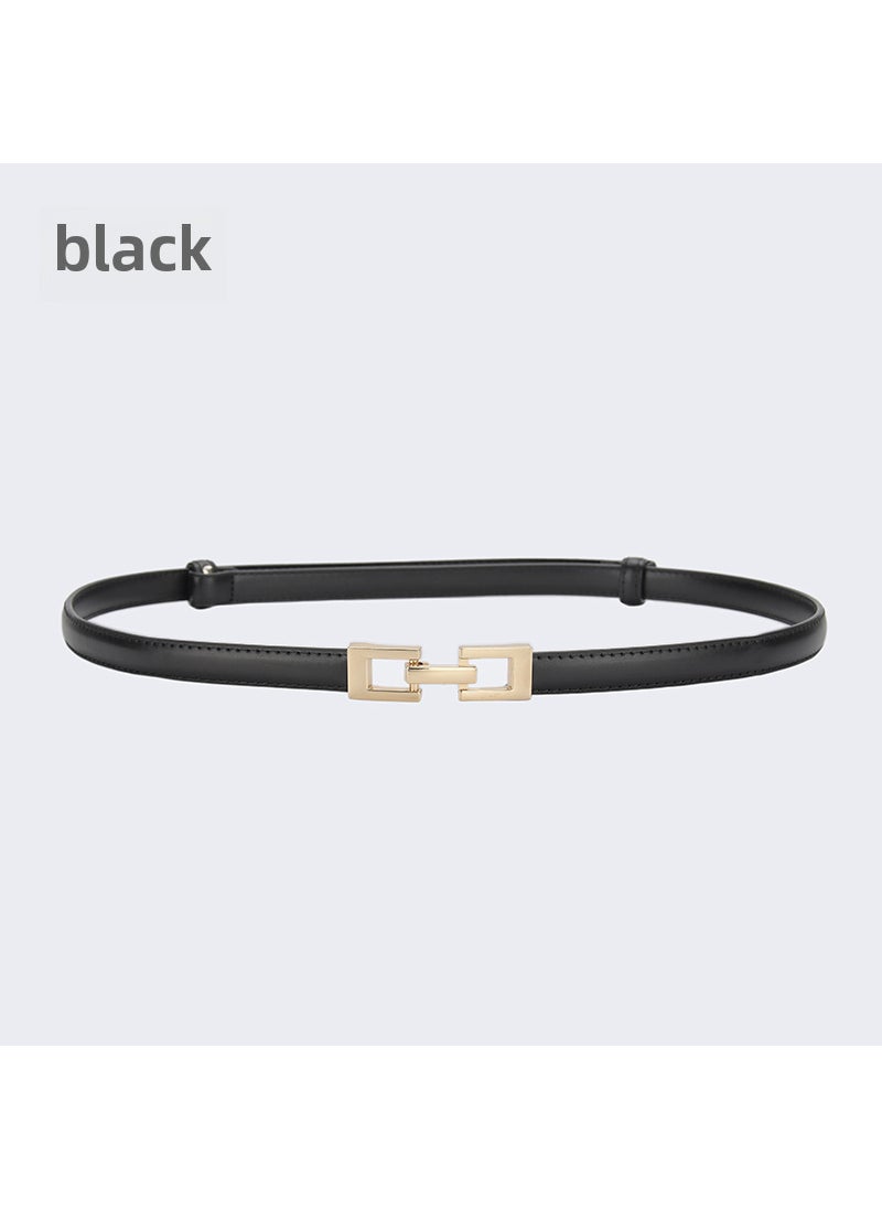 Generic - Fashion Leather Belt Adjustable Skinny Waistband 15643-Coffee - Image 1