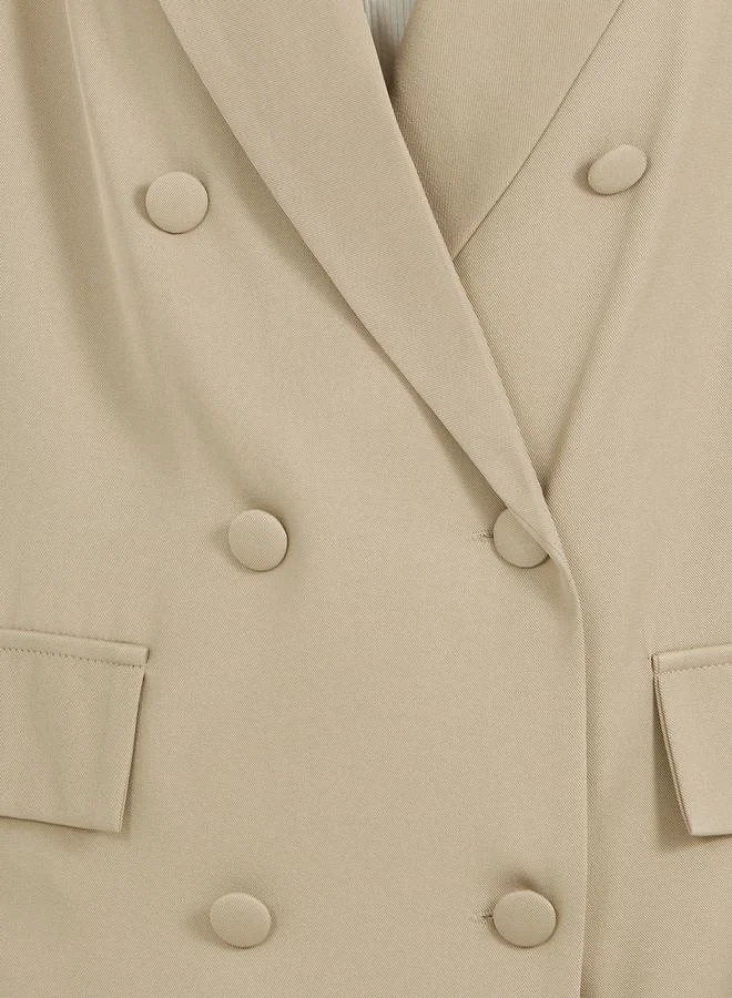 Styli Oversized Double Breasted Longline Blazer