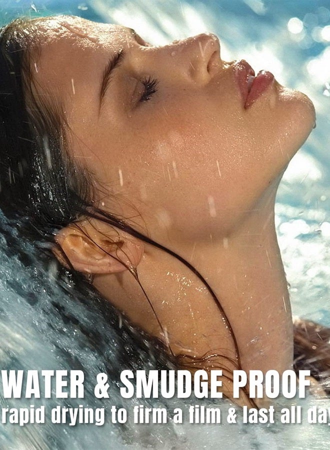 QIC 2in1 Vibely Mascara Waterproof Black Volume And Length,Thrive Cosmetics Liquid Mascara Lash Extensions Creat Thickening And Lengthening Eyelashes,Smudge-Proof Non Clumping Long Lasting Eye Make - Image 2