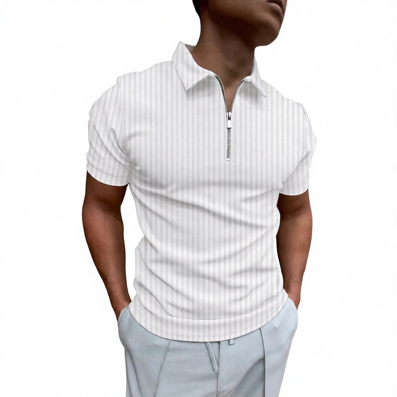 Men's Polo Shirt Summer Casual Short Sleeve T-Shirt Slim Fit Top