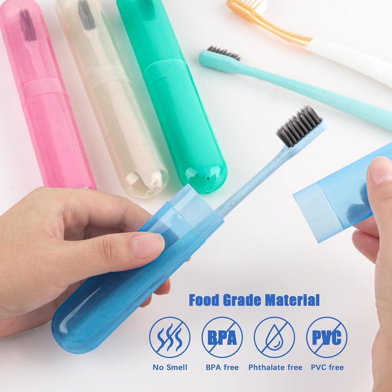 JOYUS Toothbrush Travel Case, Dust-Proof Portable Breathable Travel Clear Toothbrush Holder for Traveling, Camping, Home, School, Business, Toothbrush Travel Container, Random Color, Pack of 1 - Image 3