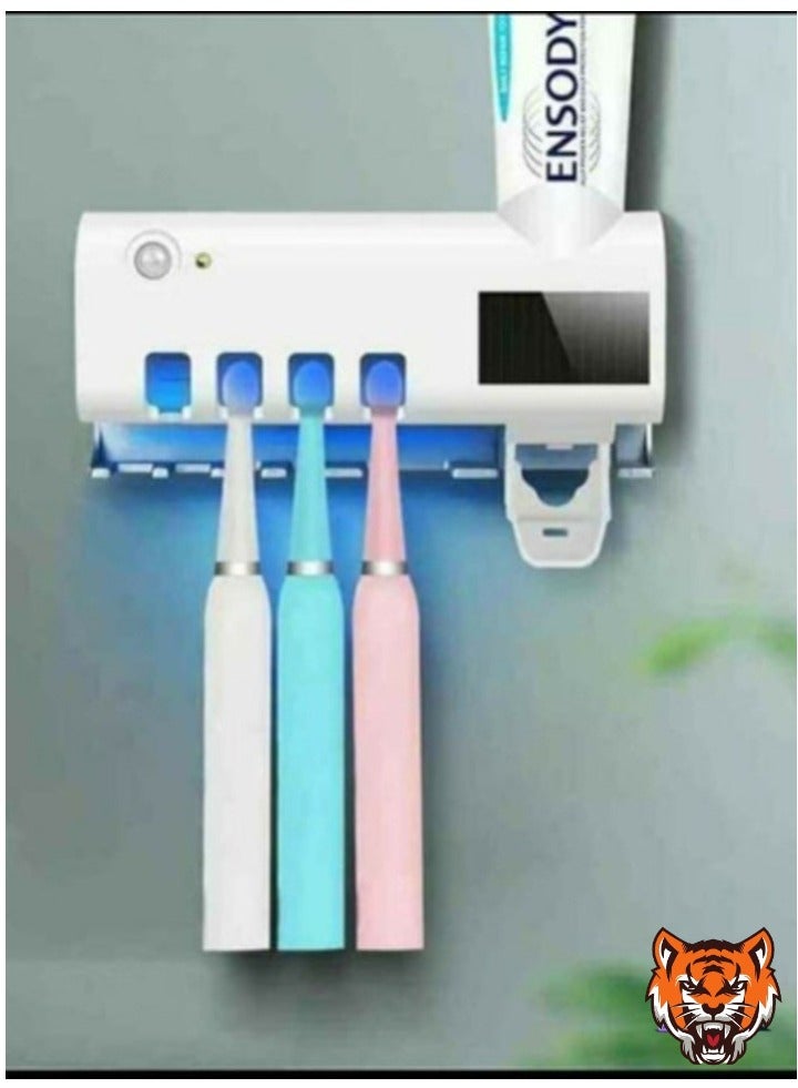 TIGER Toothbrush Sterilizer with UV Light, Charging Dock, and Storage for Home Use - Image 1