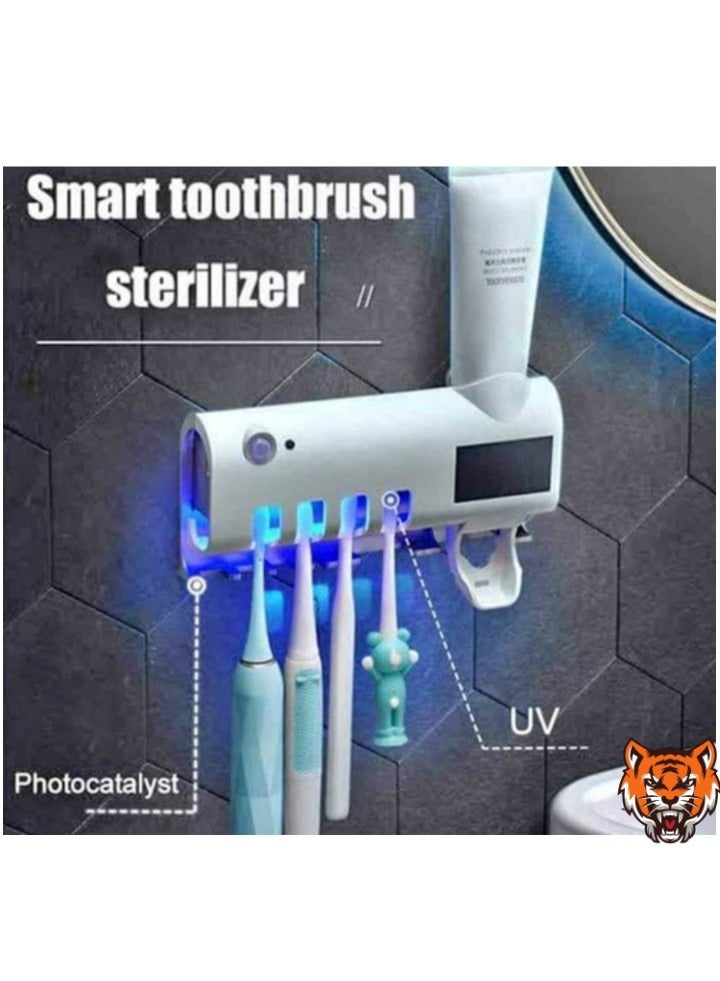 TIGER Toothbrush Sterilizer with UV Light, Charging Dock, and Storage for Home Use - Image 4