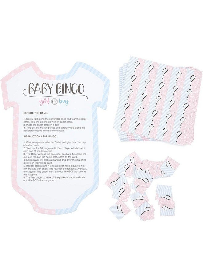 BLUE PANDA Gender Reveal Bingo Game Set, Party Supplies (38 Pieces) - Image 2