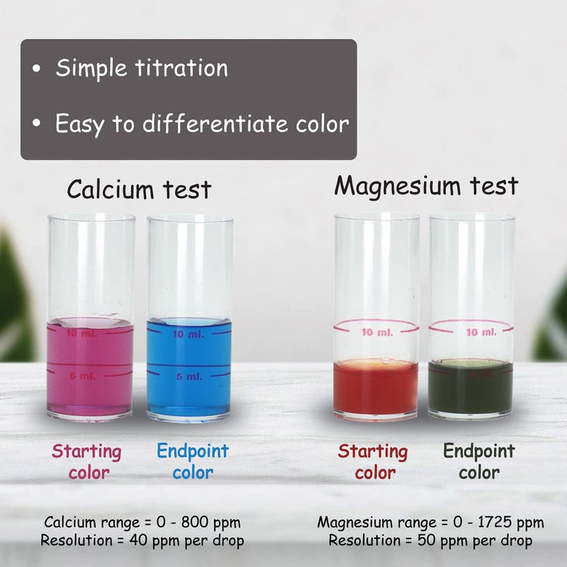 Monitor Calcium/Magnesium HIGH Salinity (Salinity > 5 PPT) Test KIT (120 Tests) - Monitor Aquarium and aquaculture Water Quality - Image 5