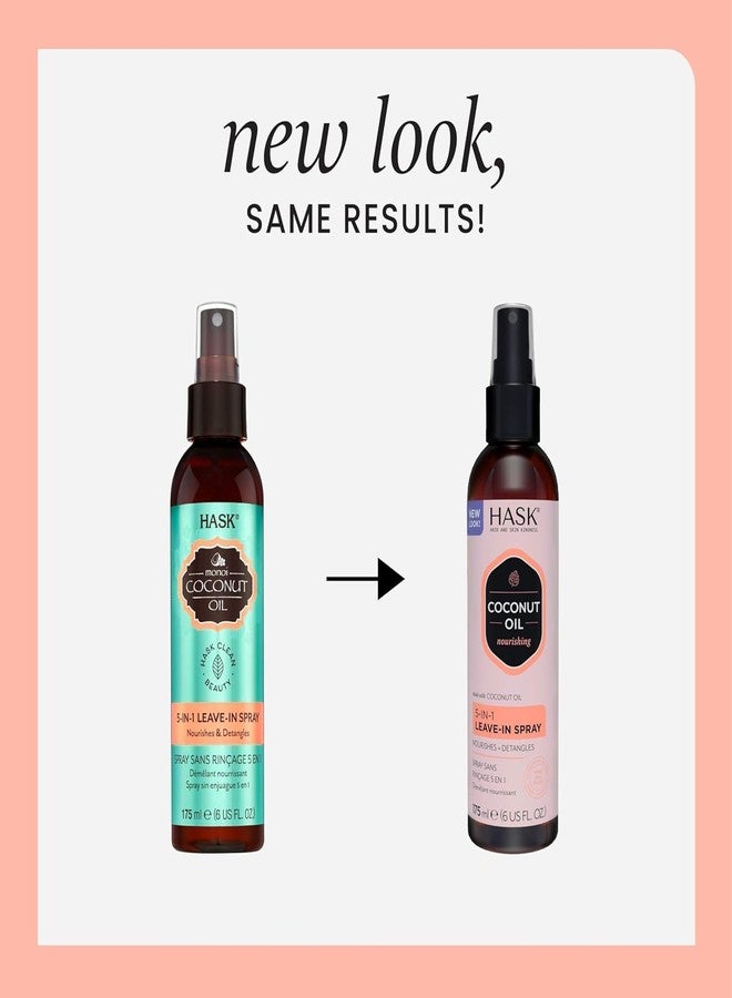 HASK Nourishing COCONUT 5-in-1 Leave In Conditioner Duo (6oz-Qty 2) & Deep Conditioner Packette, Aluminum-Free, Sulfate-Free, Paraben-Free, Color Safe, for All Hair Types - Image 2