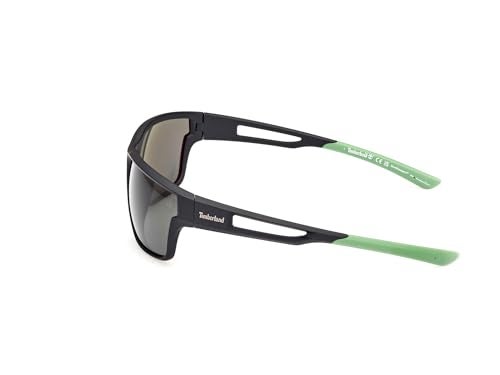 Timberland Men's Sunglasses, Matte Black/Green Polarized - Image 2