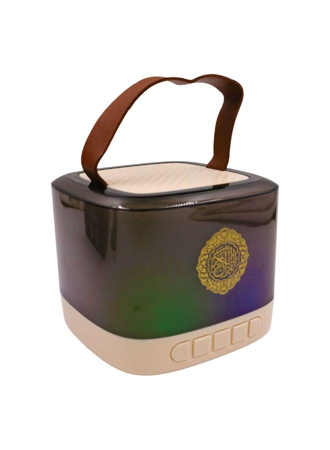 تلواح مكبر صوت قرآني صغير محمول، ملون، مزود بجهاز تحكم عن بعد، يدعم 16 صوتًا و18 لغة مع تطبيق ذكي. - Image 3