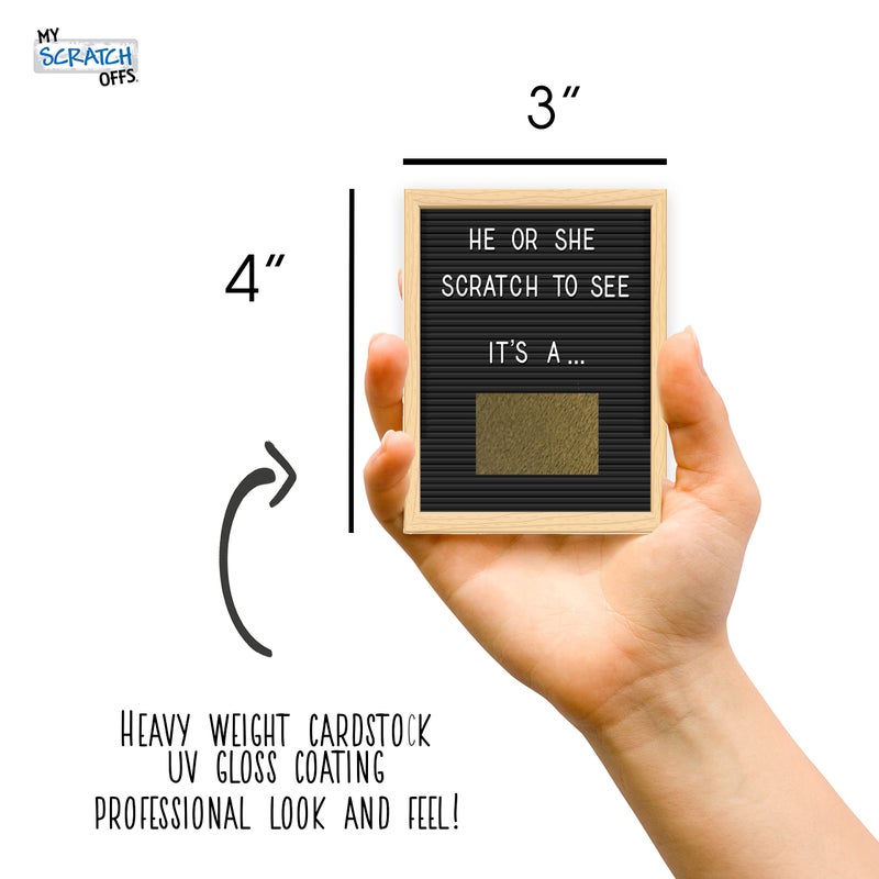 My Scratch Offs Its a Girl Letter Board Gender Reveal Scratch Off Scratcher Lottery Tickets Cards Family Friends 25 Pack - Image 3