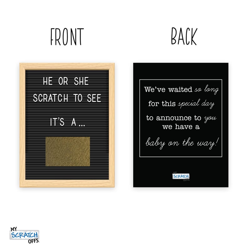 My Scratch Offs Its a Girl Letter Board Gender Reveal Scratch Off Scratcher Lottery Tickets Cards Family Friends 25 Pack - Image 5