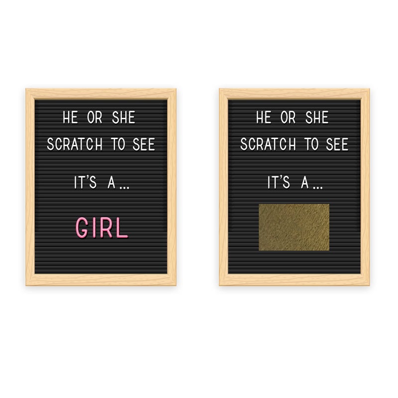 My Scratch Offs Its a Girl Letter Board Gender Reveal Scratch Off Scratcher Lottery Tickets Cards Family Friends 25 Pack - Image 2