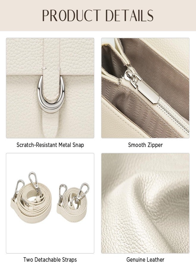 CHUNLI Genuine Leather Clutch Purses for Women Trendy Top-Handle Handbags & Crossbody Purse with 2 Adjustable Straps - Image 5