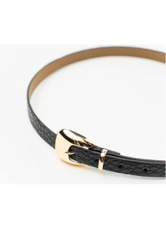 Tena Women's Black 2 cm Bridge Light Buckle Belt  - Image 3
