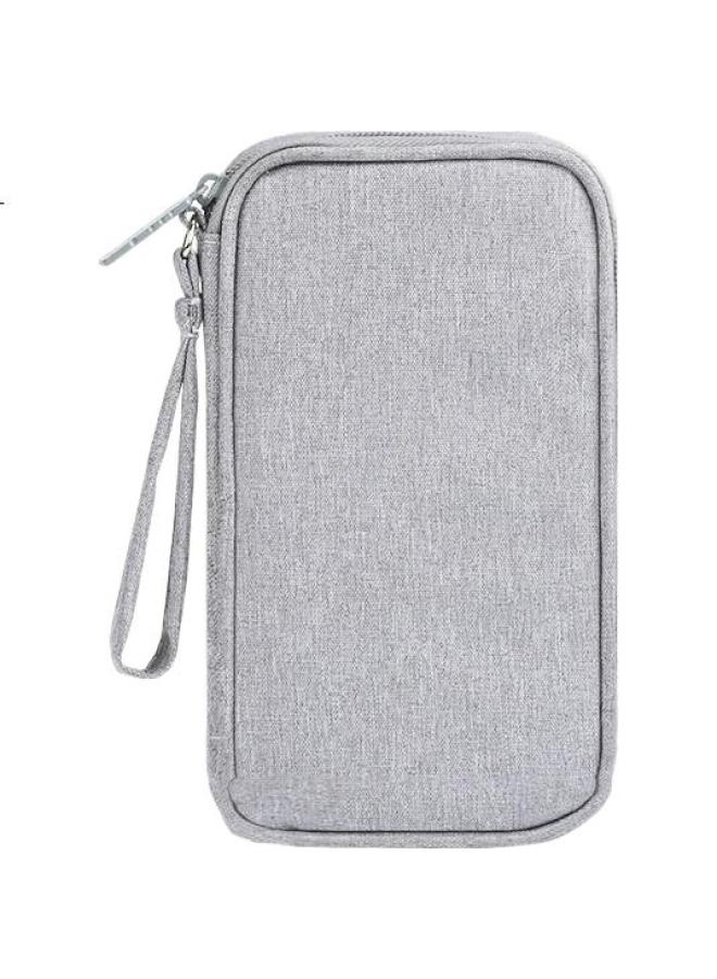 BUBM Power Bank Storage Bag For Xiaomi 2 Romoss Portable Charger Protective Case, Multi-Functional Cable Organizer Box For Earphones And Digital Accessories, Grey - Image 1