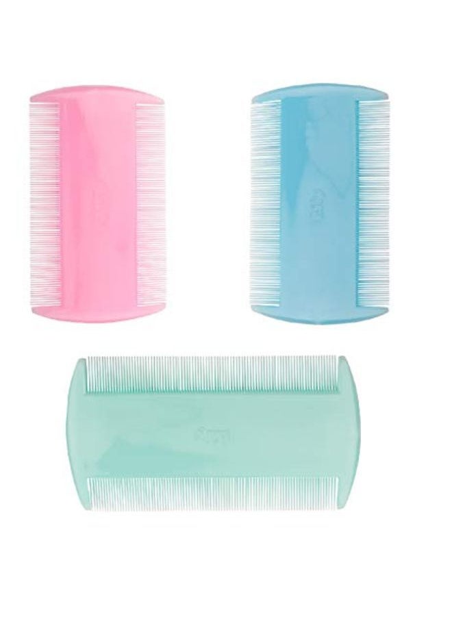 Lily - Wide Teeth Lice And Dandruff Hair Combs For Men And Women - Pack Of 3 - Image 1