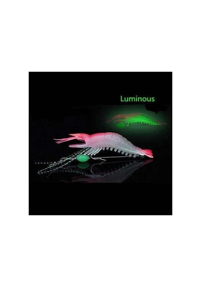OriGlam 5pcs Soft Luminous Shrimp Lure Set for Fishing - Image 2