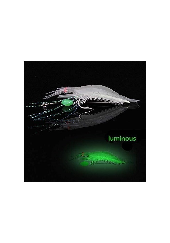 OriGlam 5pcs Soft Luminous Shrimp Lure Set for Fishing - Image 3