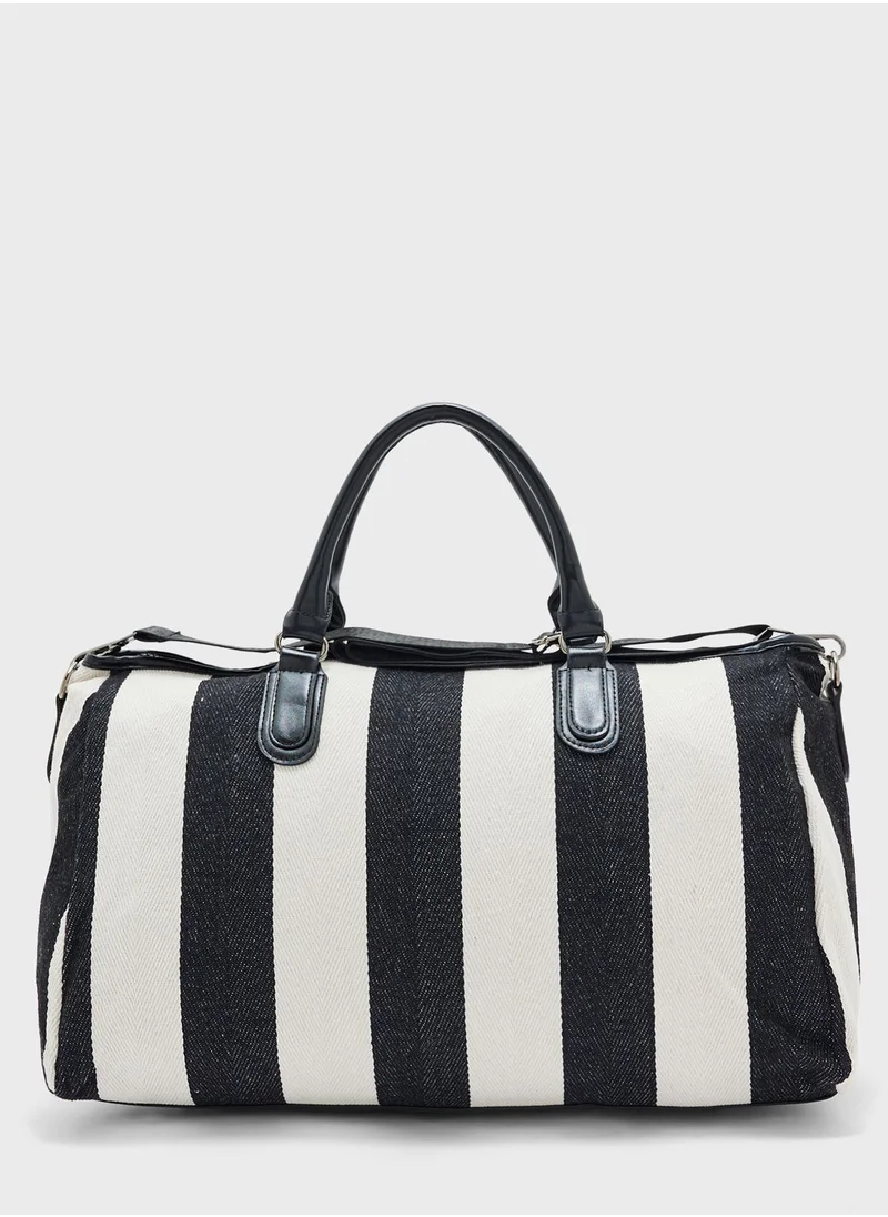 Seventy Five Striped Casual Duffle Bag