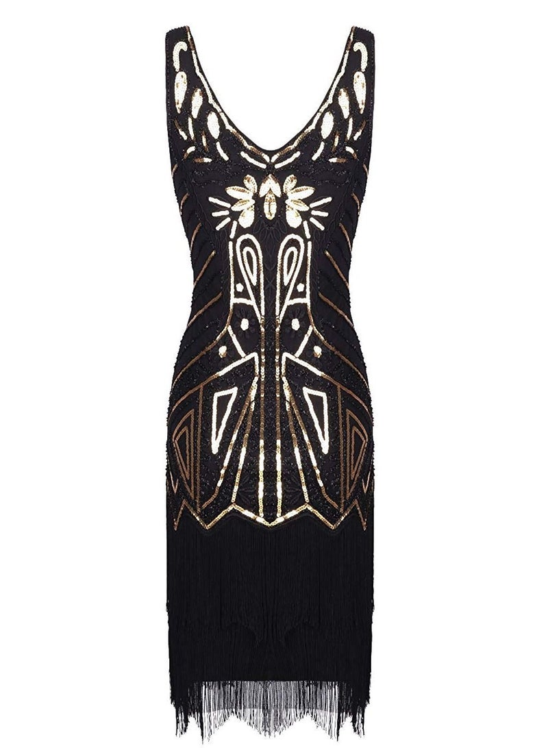 Loquat Vintage Plus-size Party Dress Multicolour 