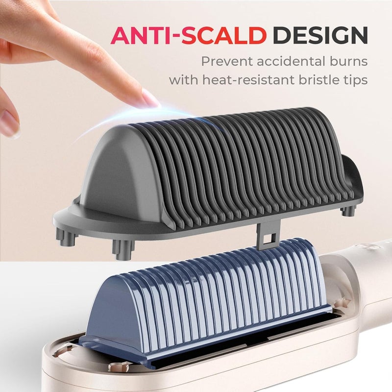 TYMO Hair Straightener Brush, Ring Hair Straightener Comb Straightening Brush for Women with 5 Temps 20s Fast Heating & Dual Voltage, Gold - Image 4